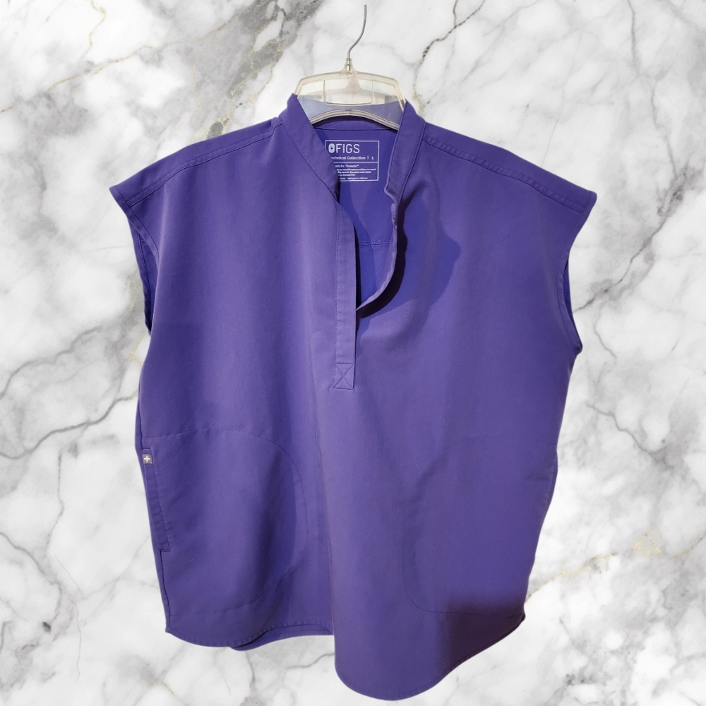 Figs Large Rafaela Scrub Top Purple Womens